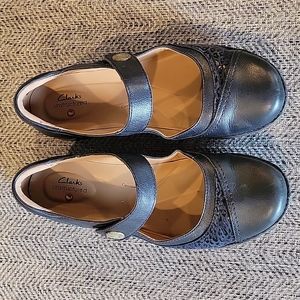 Clarks Appely Walk Shoe Navy Blue Combi 7.5